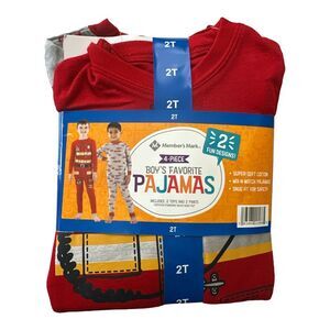 Member's Mark Boy's 4-Piece Long Sleeve & Pant Favorite Pajama Sets - Fireman